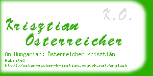 krisztian osterreicher business card