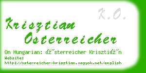 krisztian osterreicher business card